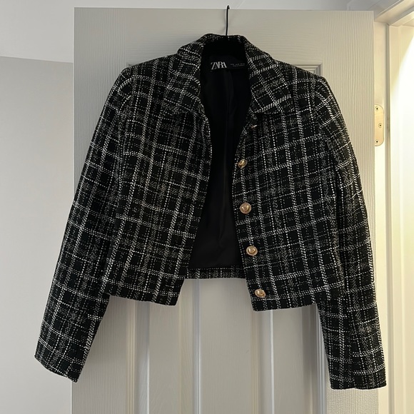 Zara Jackets & Coats Zara Cropped Tweed Jacket Poshmark